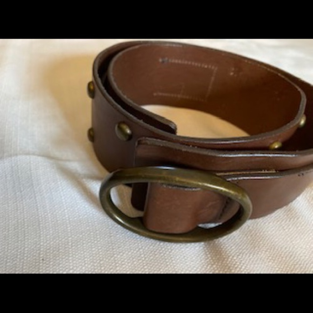 Brown leather belt